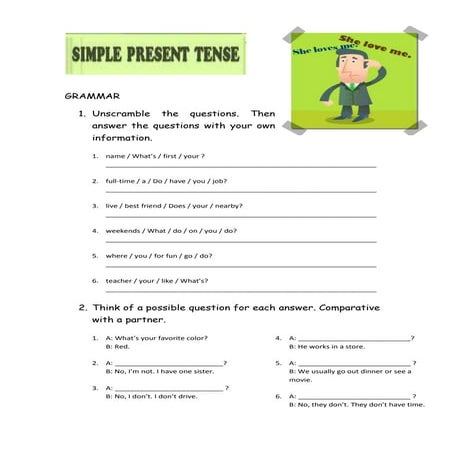 Simple present tense