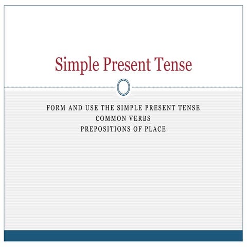 Simple present tense