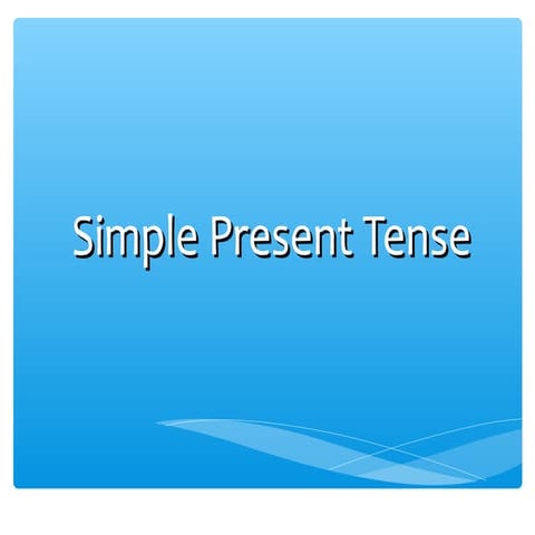 Simple present tense. English Lessson 1.