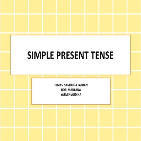 Simple present tense | PPTX