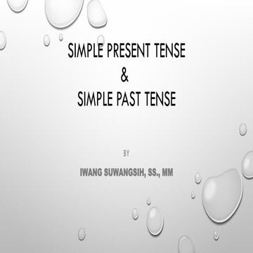 Simple Present Tense/Grammar Material... | PPTX