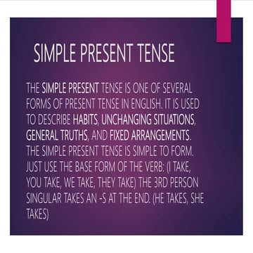Simple present tense m. van eijk