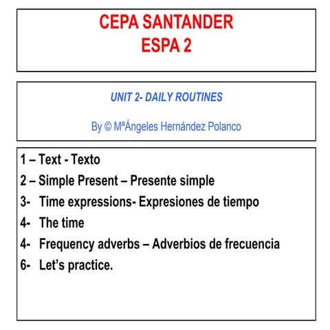 Simple present cepa