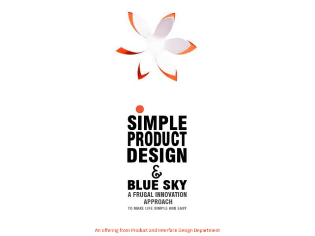 Simple product design 1 introduction to research methods and tools