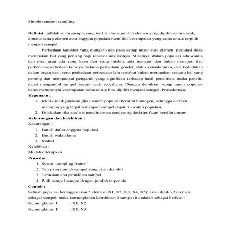 Simple random sampling
