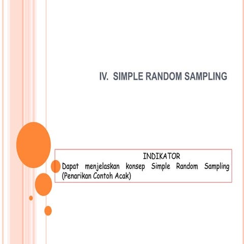 Simple random sampling | PPTX