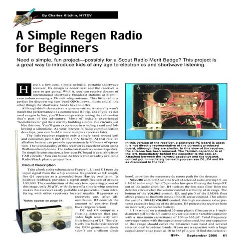 Simple regen receiver
