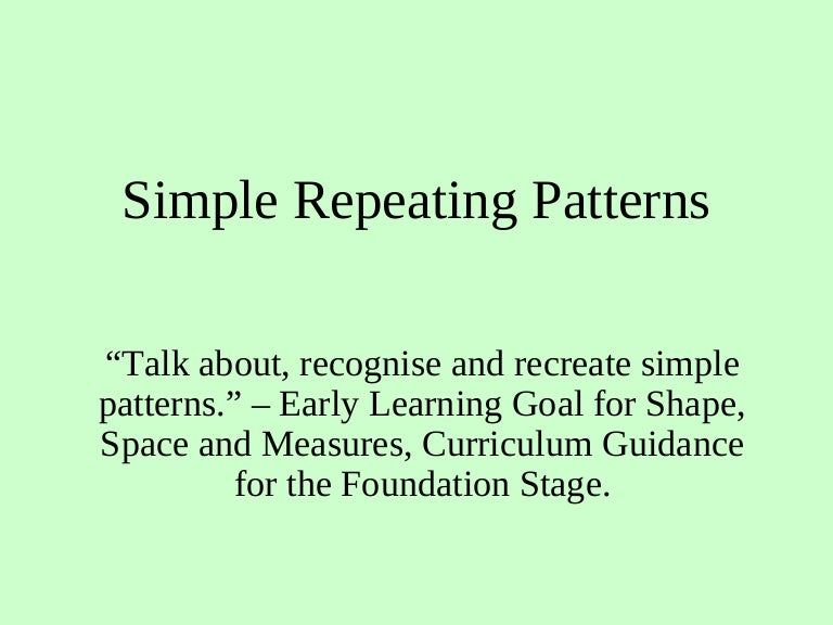 Simple repeating patterns 3b