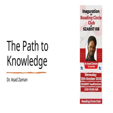 The Path to Knowledge: What Education Forgot to Teach | PPTX