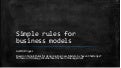 Simple rules for business models