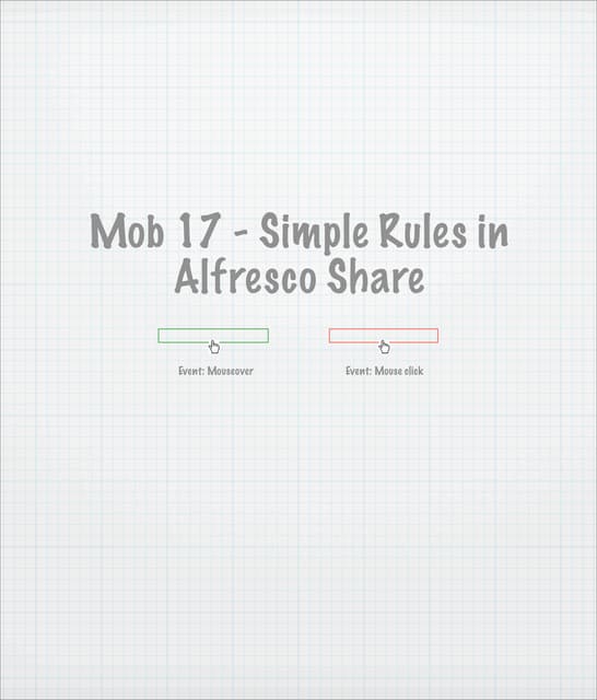 Simple Rules In Alfresco Share UI Wireframes