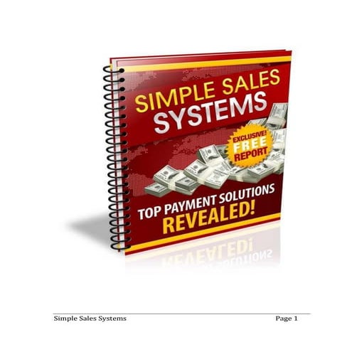 Simple sales systems