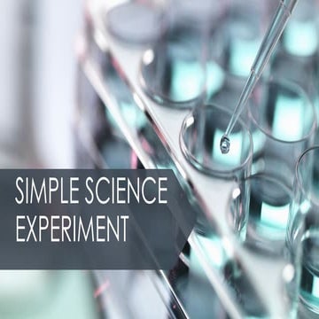 SIMPLE SCIENCE EXPERIMENT for Grade 7 Research