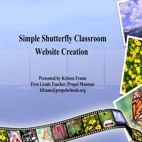 Simple Shutterfly Classroom Website Creation