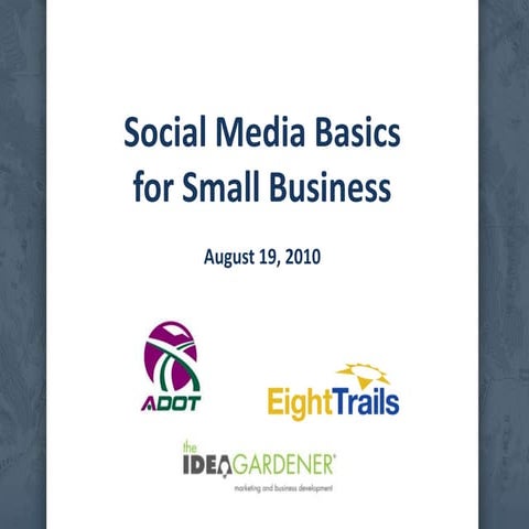 Social Media Basics for Small Business