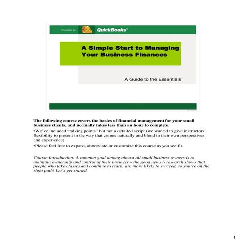 Manage your Business Finances with QuickBooks