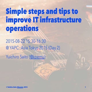 Simple steps and tips to improve IT...