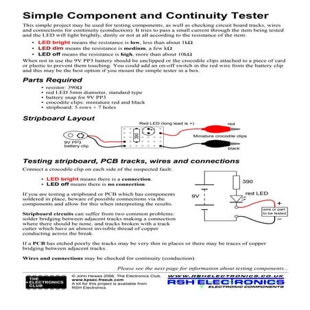 Simplest Continuity Tester