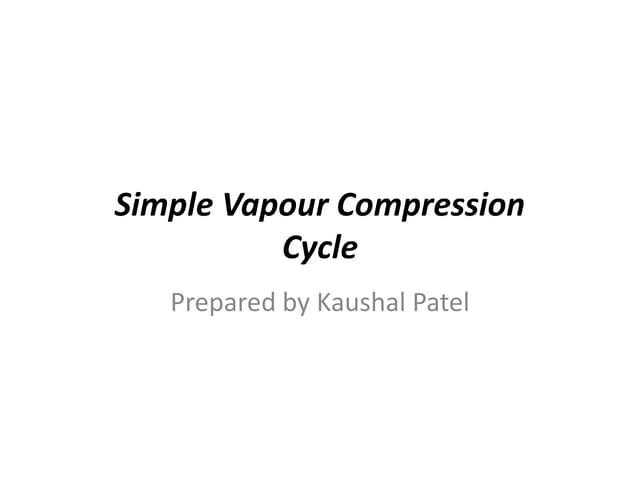 Simple vapour compression system