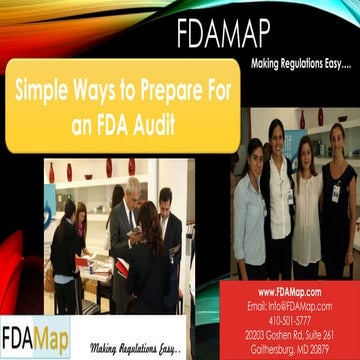 Simple ways to prepare for an FDA audit