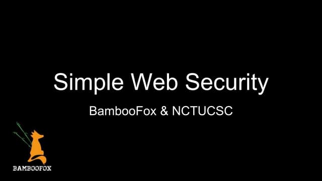 Simple web security