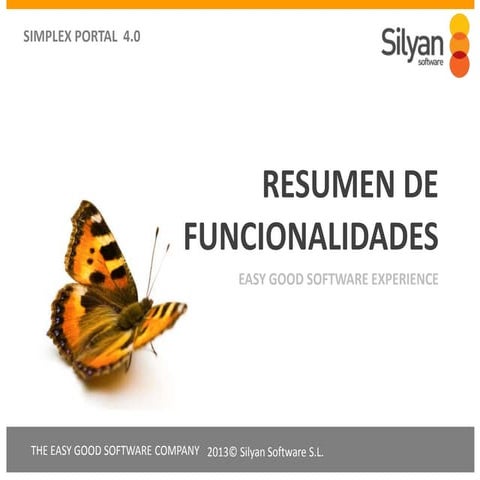 Simplex portal 4.0 - Detalle de funcionalidades