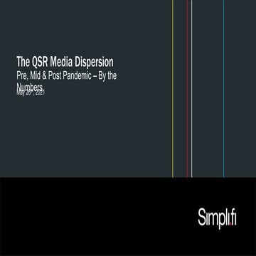 The QSR Media Dispersion: Pre, Mid & Post Pandemic – By the Numbers