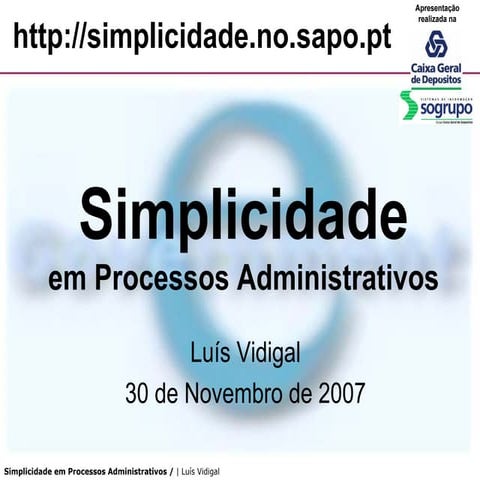 Simplicidade Cgd Dez 2007