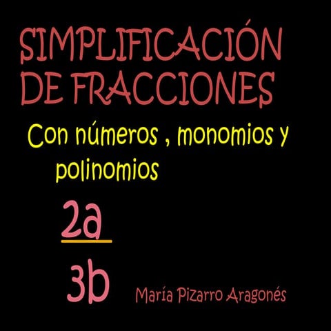 Simplificar fracciones