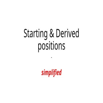 Fundamental positions and their derived positions | PPTX