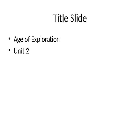 The Age of Exploration | PPTX