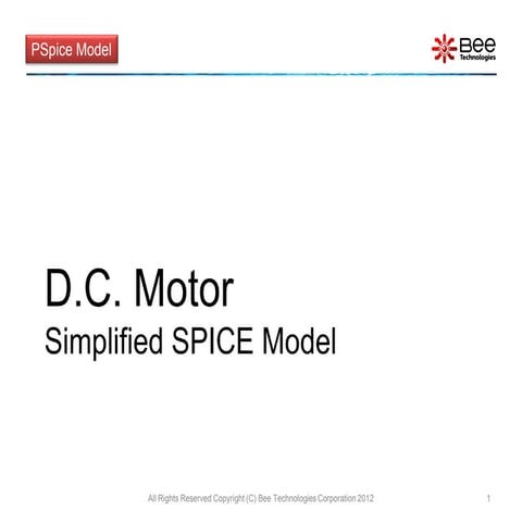 Simple Model of DC Motor using PSpice