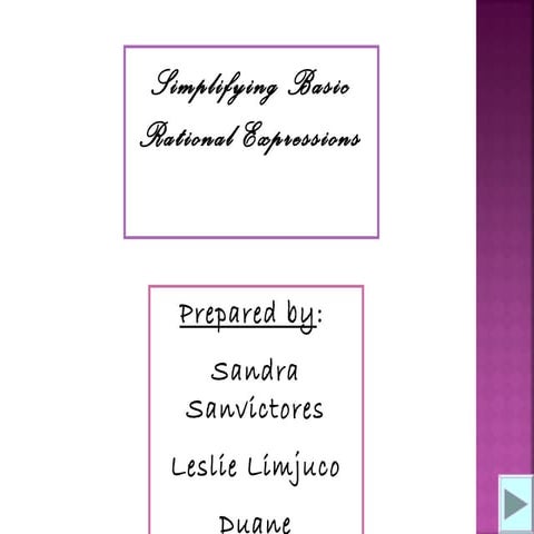 Simplifying basic rational expressions