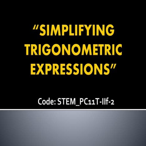 Simplifying trigonometric expressions