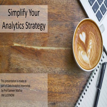 Simplify your analytics strategy