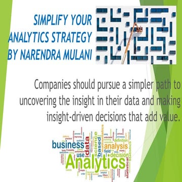 Simplify your analytics strategy