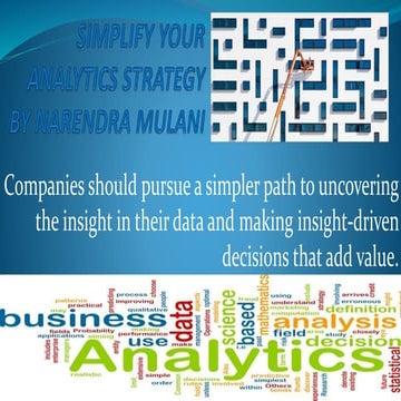 Simplify your analytics strategy 