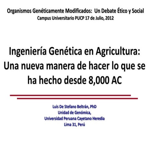 Simposio en Ingenieria Genética (1era parte)
