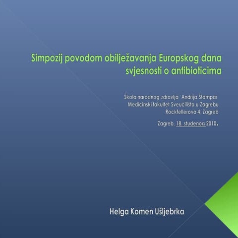 Simpozij povodom obilježavanja europskog dana svjesnosti o antibioticima