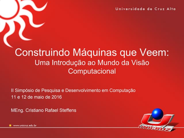 Simpósio Unicruz: OpenCV + Python (parte 1)