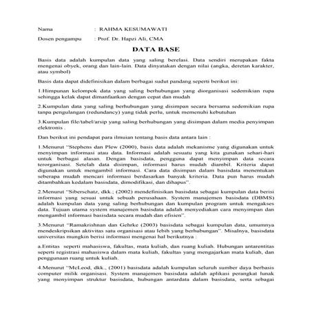 SIM, Rahma Kesumawati, Prof. Dr. Ir. Hapzi Ali, MM, CMA, Data Base, UMB-2017