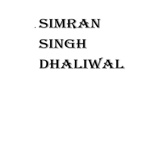 Simran singh dhaliwal | DOCX