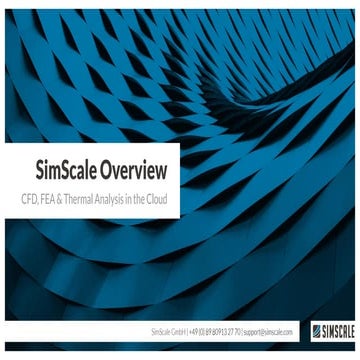 SimScale Pedestrian Wind Comfort Capabilities