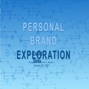 Project & Portfolio 1