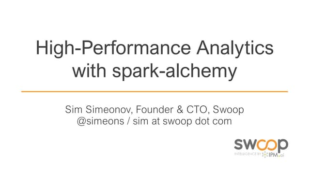 High-Performance Advanced Analytics with Spark-Alchemy