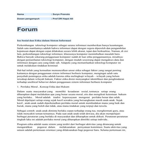 Sim, suryo pranoto, prof. dr. hapzi ali, mm, cma, sistem informasi manajemen  implikasi etis ti, universitas mercubuana, 2017
