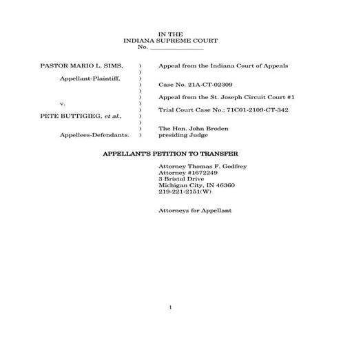 Sims v. Buttigieg Transfer Petition (final) (1).pdf