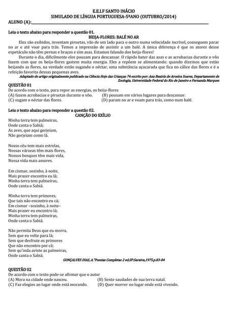 Simul.lp5ºano aluno