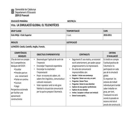 Simulació global El telenotícies