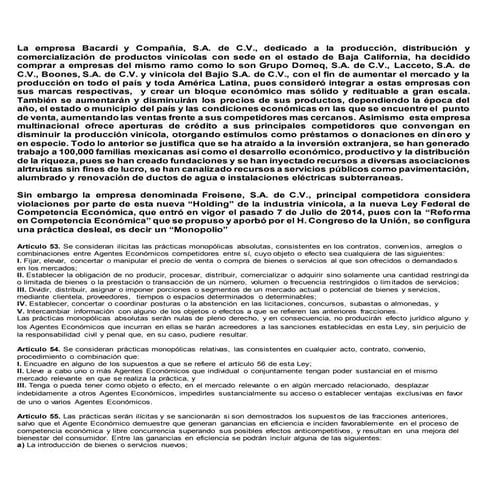 Simulación de monopolio en la sala de juicios orales